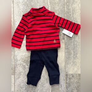 Baby GAP Red and Navy Striped Baby Matching Set